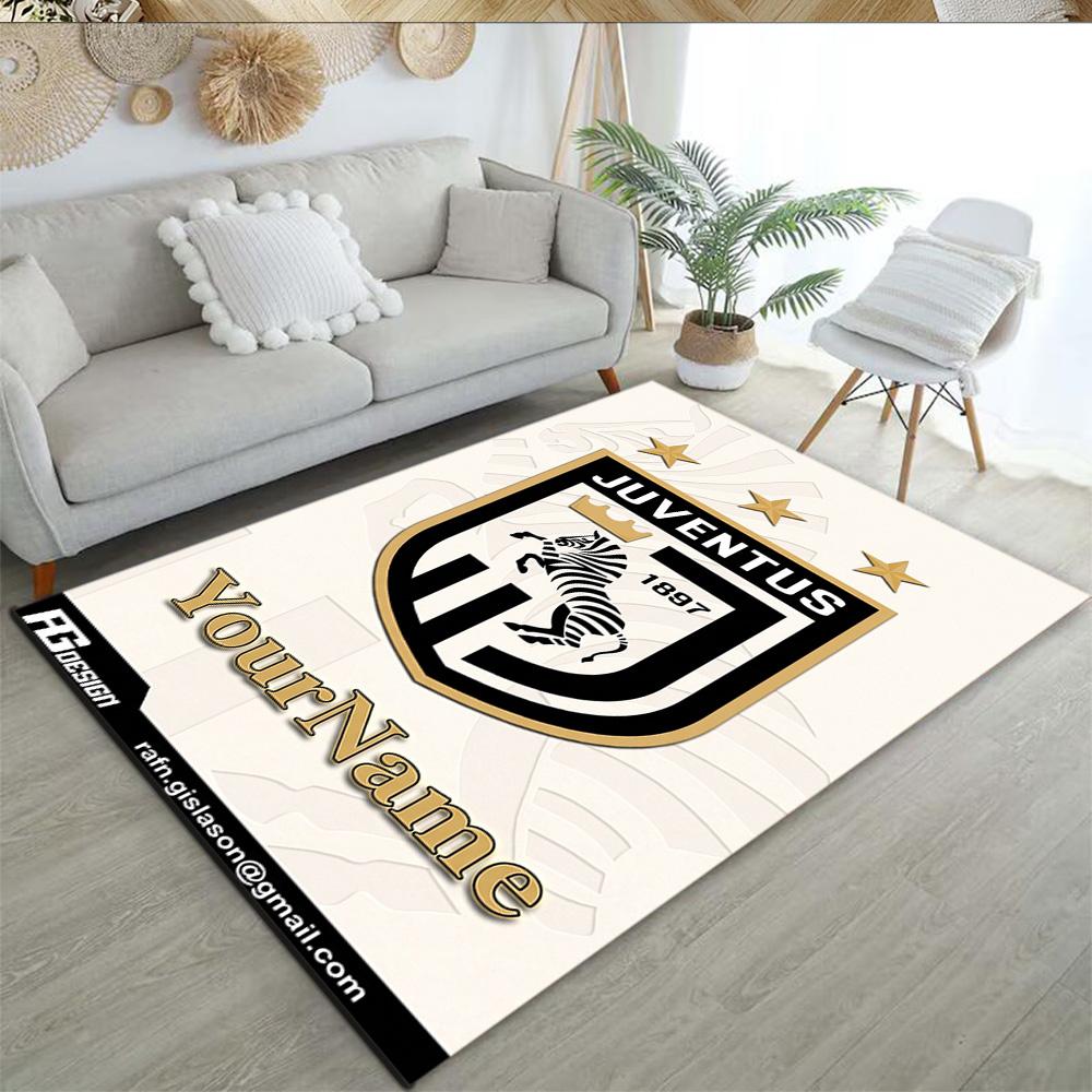 Juventus Personalized Name Carpet Suitable for Living Rooms Entryway Dormitory Decorate Room Antislip Carpet Decorate Offices Best for Christmas