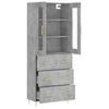 Highboard Concrete Grey 69.5 X 34 X 180 Cm Particleboard