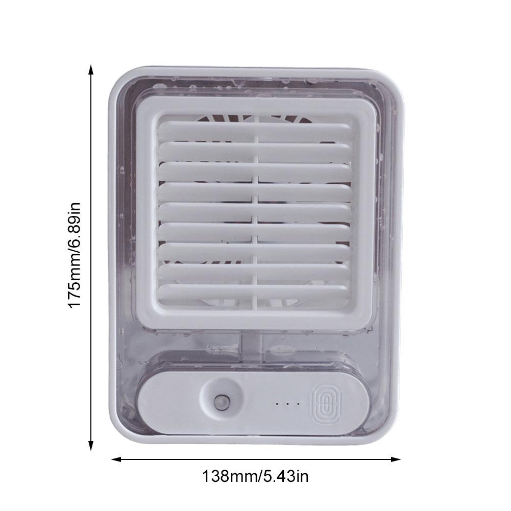 3 In 1 Desktop Mini Air Cooler Fan LED Night Light USB Water Cooling Fan Spray Humidifier Electric Fan for Office Dormitory Room