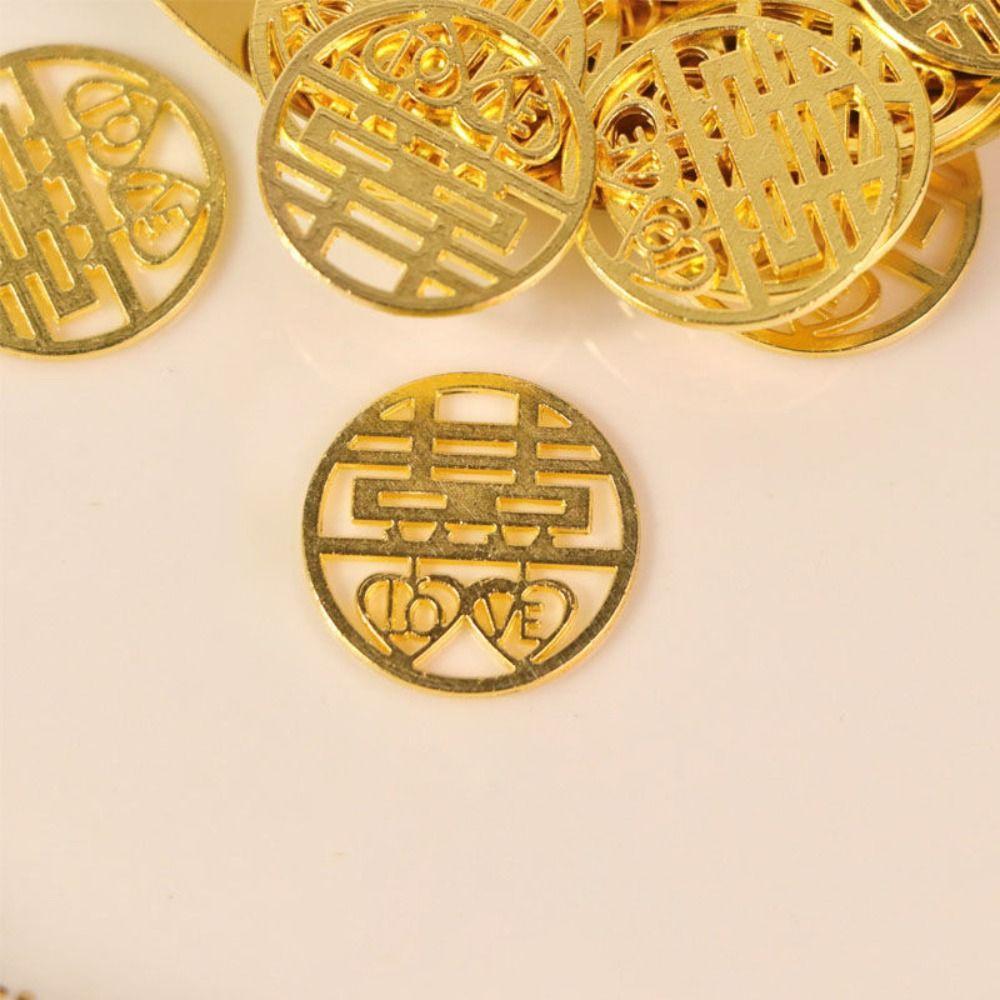 Colorful Wedding Chinese Tradition Circular Wedding Gift Coin Party Supplies Pendant Gold Coin