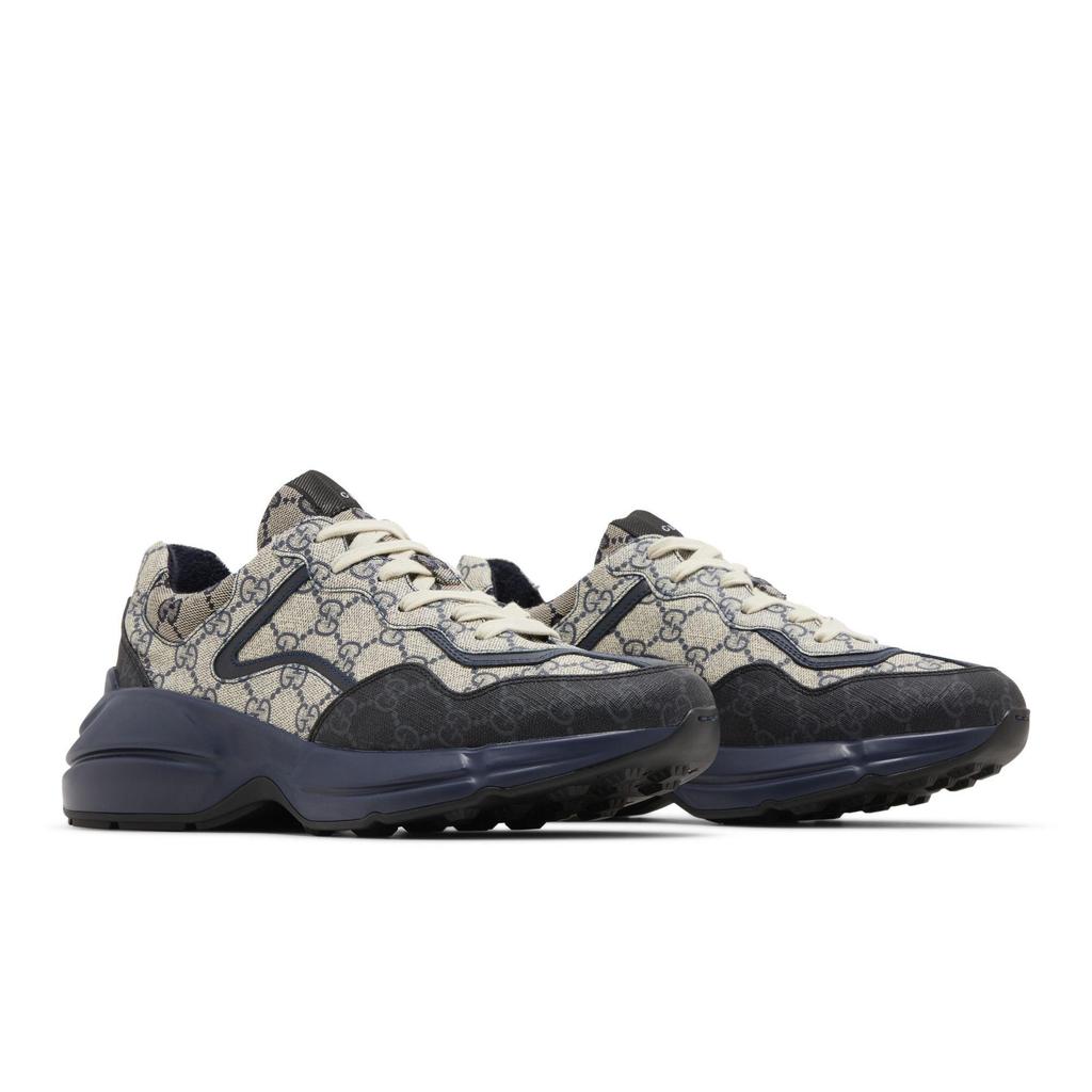 Gucci GG Rhyton 'Beige Blue Monogram' (Unisex) Beige / Blue Chunky Sneakers 692909 UIQ20 1060