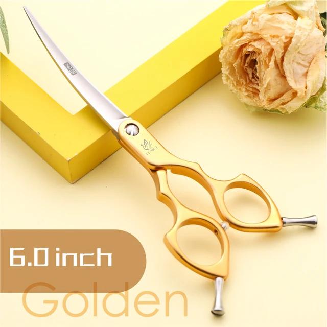

Fenice Professional JP440C Colorful 6.0 6.5 Inch Curved Grooming Scissors Pet Scissor for Dogs Cats