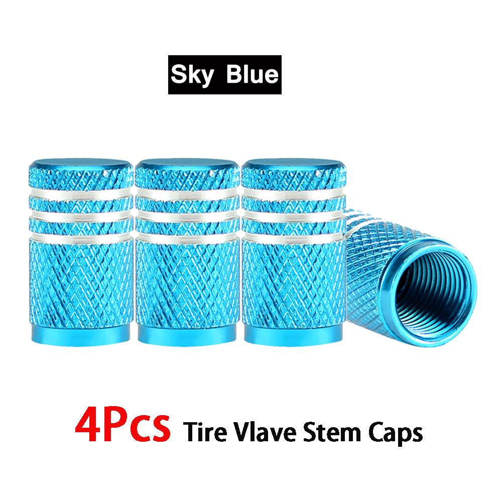 DSYCAR 4Pcs/Lot Universal Alu-Alloy Tire Valve Caps for Car Truck Motorcycle Bicycle Valve Stem Cover Tire Accessories Valve Stems 1