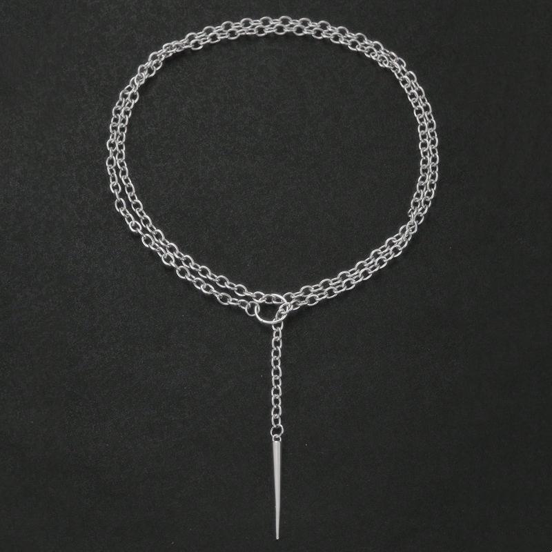 1PC Punk Stud Necklace, Gothic Jewelry, Exaggeration, Hippie, Y2k, Nightclub, O-ring, Design Sense,Choker for Women Man