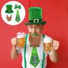 St. Patrick's Day Leprechaun Top Hat with Fake Beard Set Unique Design Classic Color Funny Cosplay Outfit Party Supplies