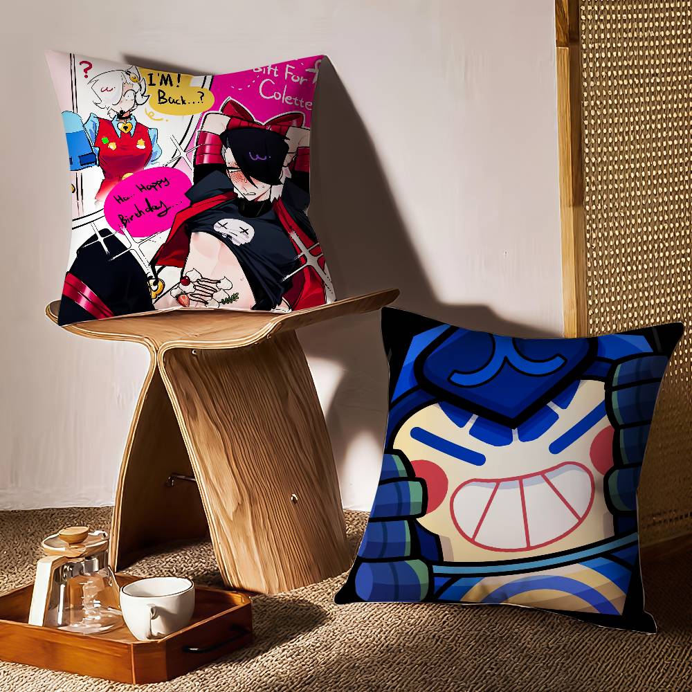 B-Brawl Anime S-Stars Pillow Case Anti-dustmite Pillowcase Invisible Zipper Silky Short Plush Sofa Cushion Cover
