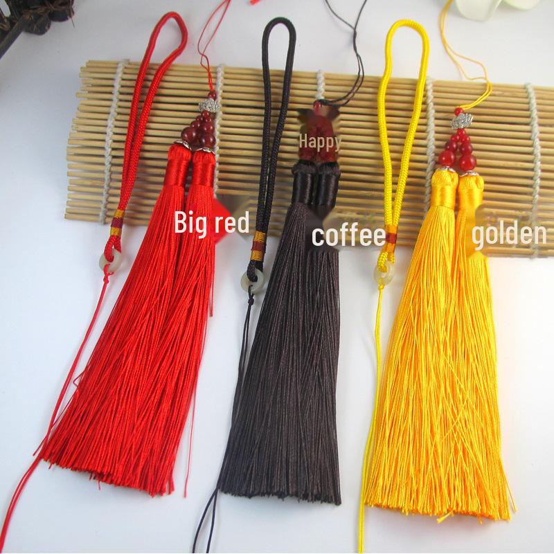 Lotus Beads DIY Pendant with Double Tassel Chinese Knot Set