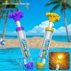 Fireworks Water Gun Toy: Pull-out Sprinkler Cannon for Kids' Beach & Water Play