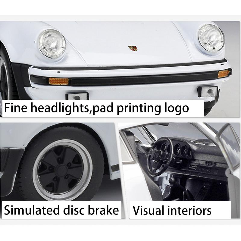 WELLY 1/24 1971 Porsche 911 Turbo 3.0 Alloy Sports Car Model Diecasts Metal Classic Vehicles Car Model High Simulation Kids Gift