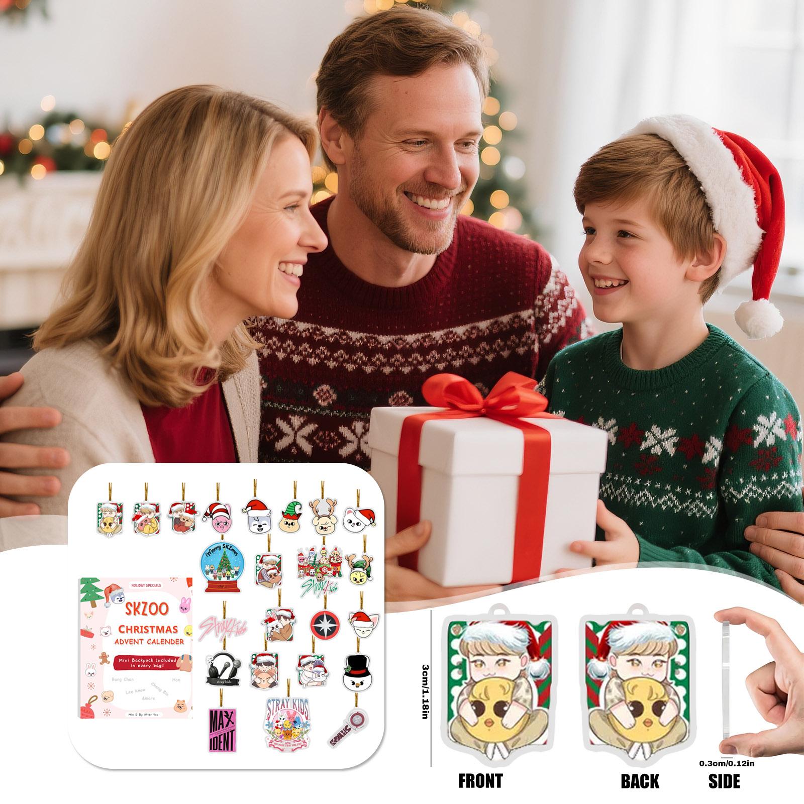 

2D Плоский Акриловый Мистери Бокс 24 шт. Подвеска С Коробкой в Виде Самолета Рождественский Знаменитый Мистери Бокс Звезды, Подарок Для Звезды One Size