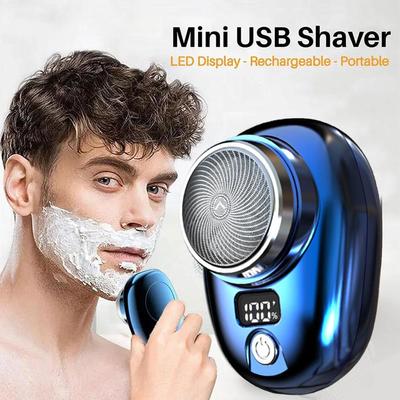 USB-Mini-Rasierapparat im Taschenformat, tragbarer Elektrorasierer, wiederaufladbarer Rasierer für Männer, Mini-Reise-Elektrorasierer, tragbarer Taschenrasierer