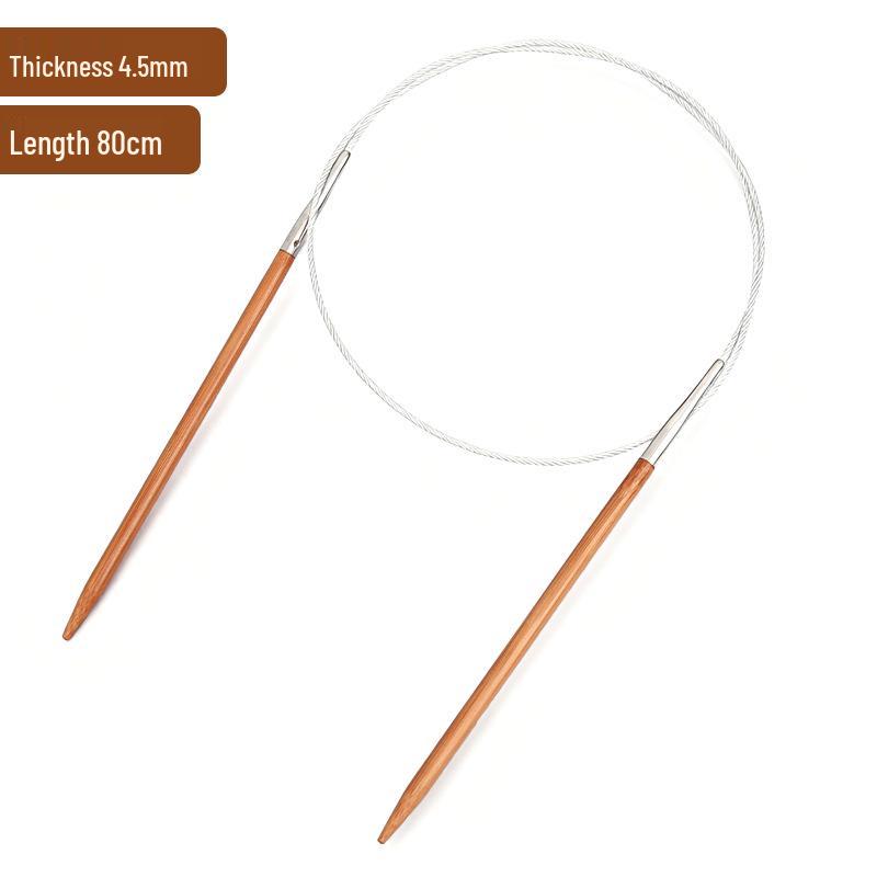 Bamboo & Steel Circular Knitting Needles Set for Sweaters, Scarves, and Sleeves
