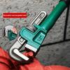 8/10/12/14 Inch Heavy-Duty Steel Pipe Wrench Set, Adjustable Straight Plumbing Wrench with Soft Grip Handle