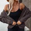 Women's Fashion Casual Solid Color V-Neck Long Sleeve Pocket Knitted Cardigan Sweater Jacket