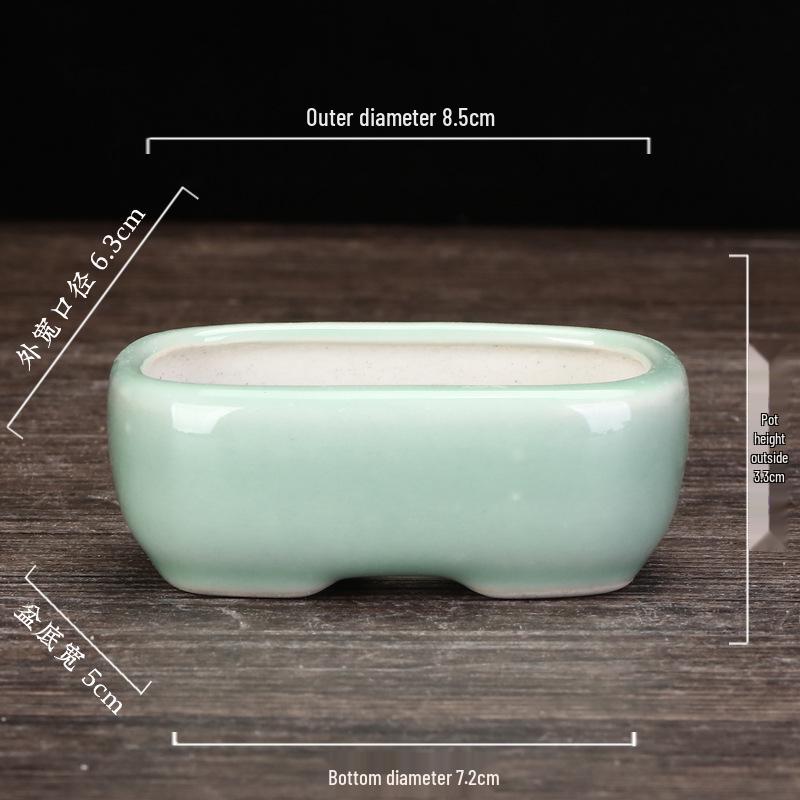 Ceramic Purple Clay Succulent Bonsai Pot - High-End Glazed Mini Flower Pot 