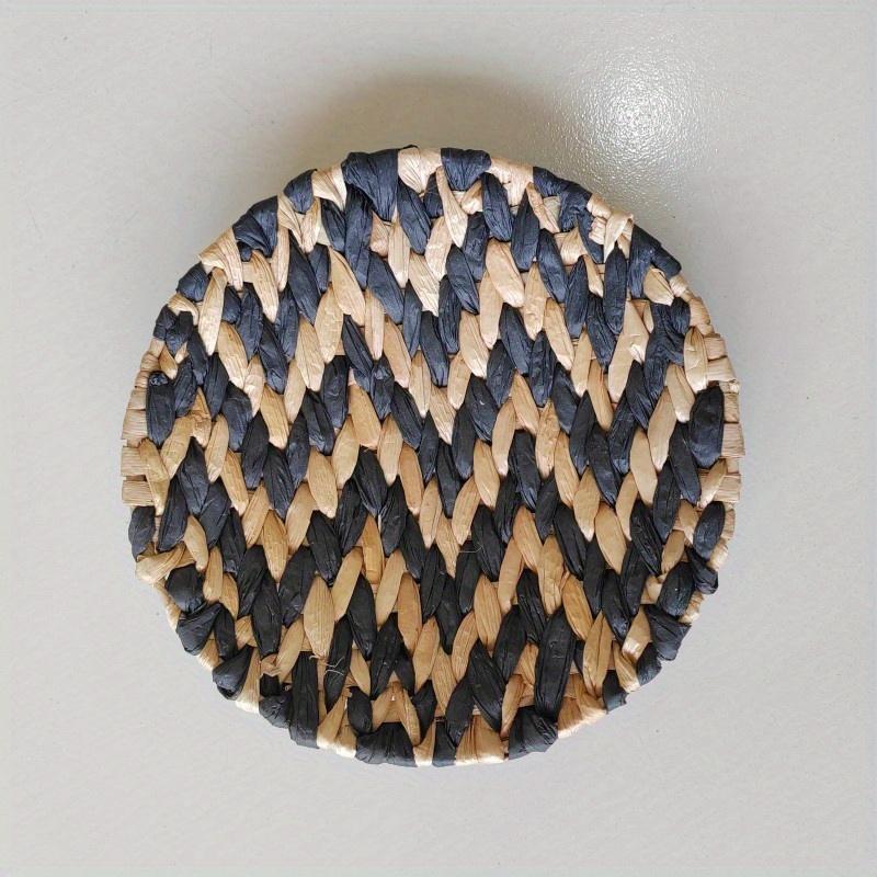 3Pcs Black Wavy Wall Decoration Handmade Wavy Rattan Wall Hanging Suitable for Kitchen, Bedroom, Dining Room, Living Room