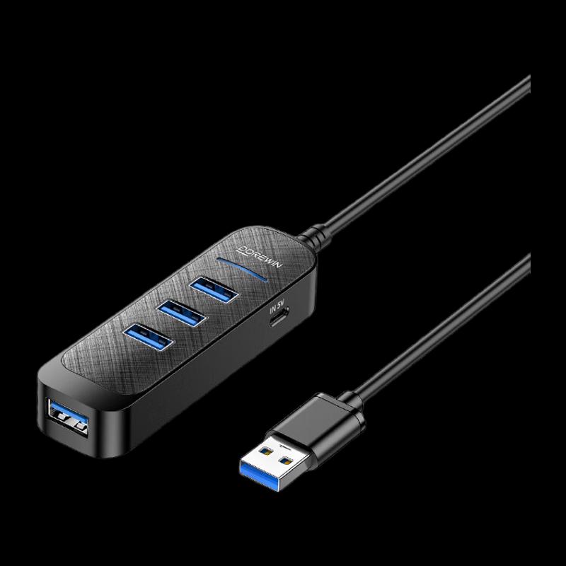 DOREWIN 4-Port USB 3.0 Data Hub (Gold Edition)