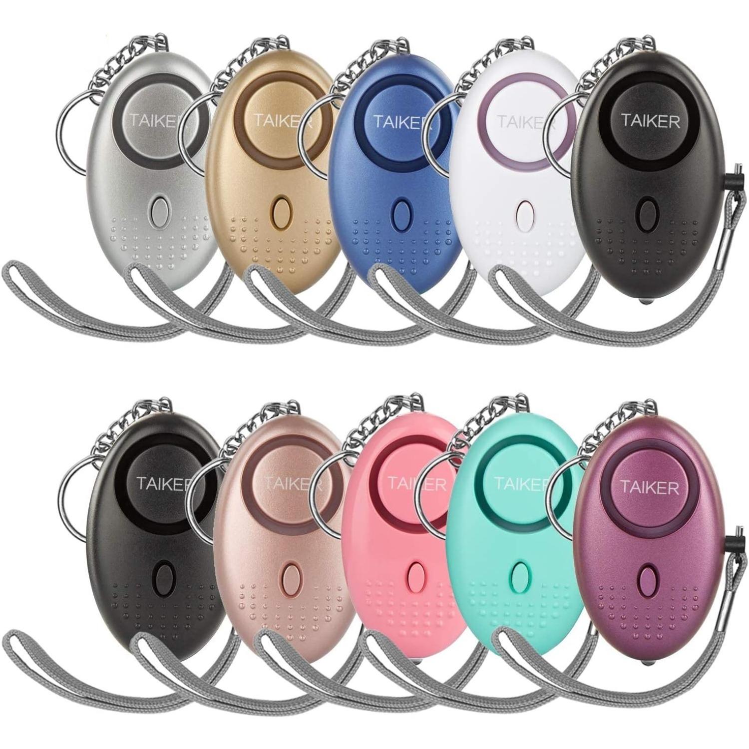 140DB Personal Alarm with LED Light Emergency Self Defense Safety Tool mix 2pcs
