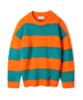 INDUST Wool Brush Stripe Knit_Brown