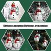 5Pack Christmas Decorations Snowman Pendant Hanging Ornament Festival Home Decors Tree Hangings Seasonal Holiday Props