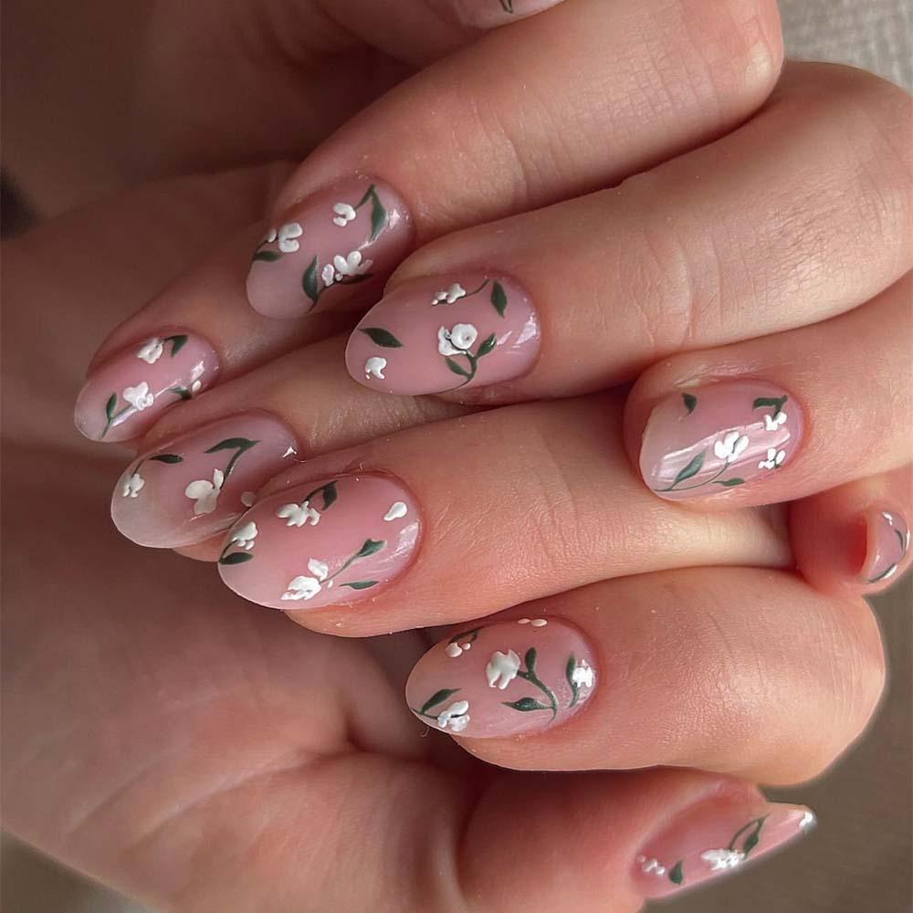 Internet celebrity small fresh 5D nail sticker embossed three-dimensional flower nail sticker 3D small daisy ins nail sticker