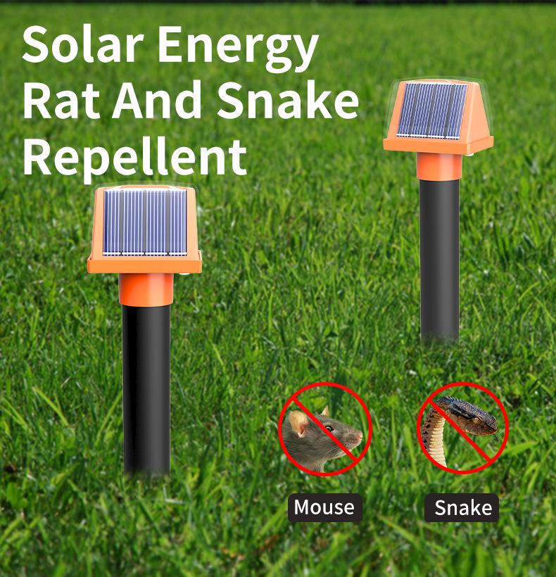 Solar-Powered Animal & Snake Repeller - Outdoor Waterproof Rodent Deterrent