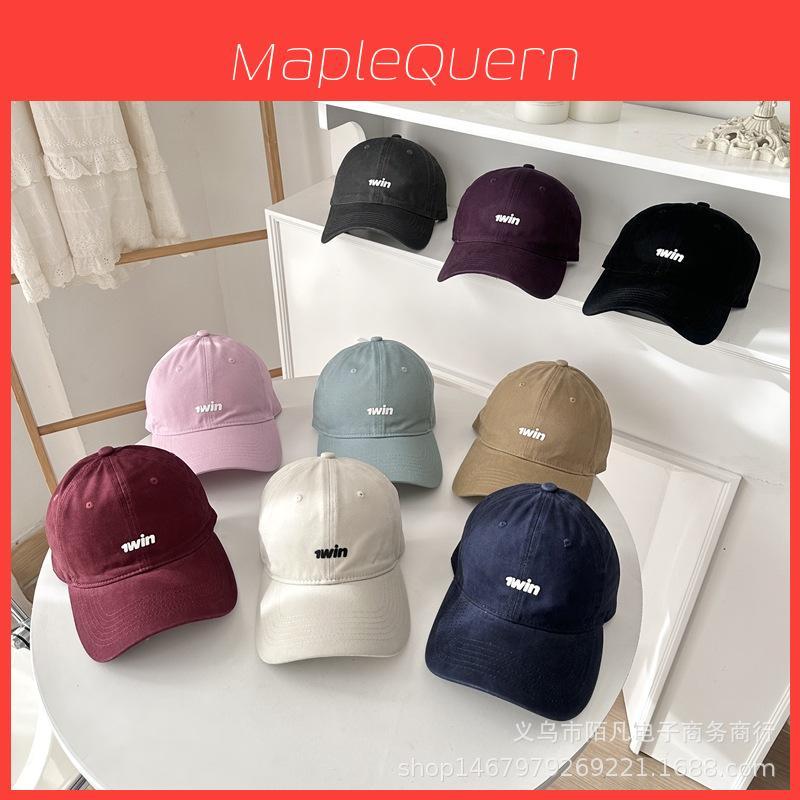 American Casual Vintage Letter Embossed Baseball Cap With Curved Brim For Women And Men