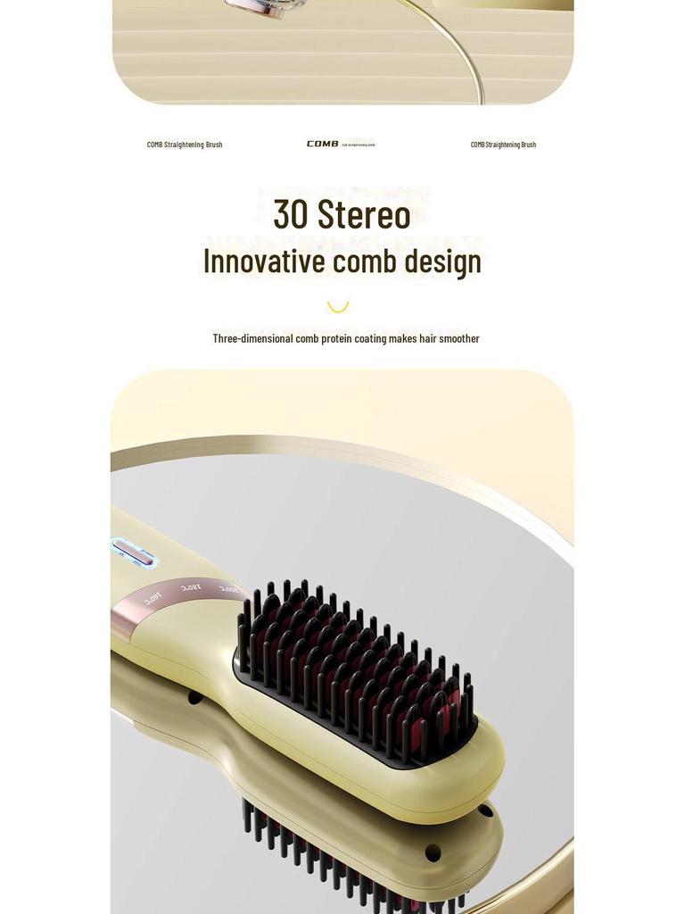 Portable Ionic Wireless Hair Straightener Comb