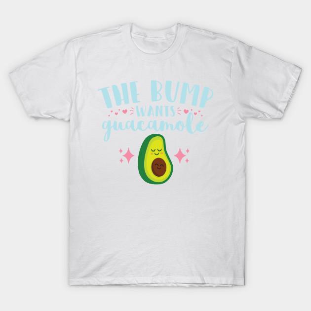 Buy Unisex Fashion TShirt the bump wants guacamole pregnancy Print Plus