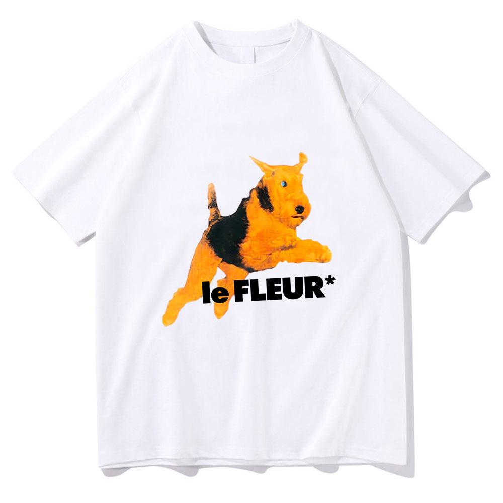

Модные футболки для собак LeFleur с графическим принтом, с круглым вырезом, повседневные, мягкие, из высококачественного хлопка, одежда для женщин M