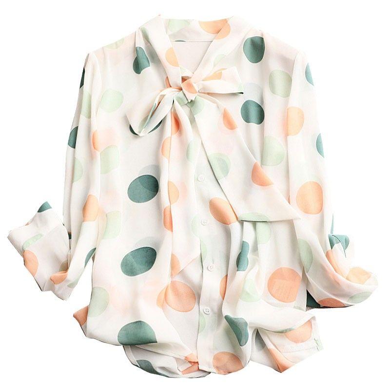 

Весенне-осенняя женская рубашка с галстуком и бантом, темпераментный топ, модная тонкая рубашка с длинным рукавом 3XL белый