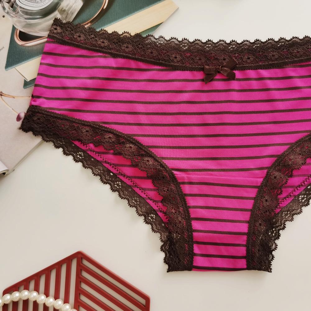 Special Clearance: Skin-Friendly, Seamless Quick-Dry Mid-Rise Women's Pink Silk Nylon Triangle Panties