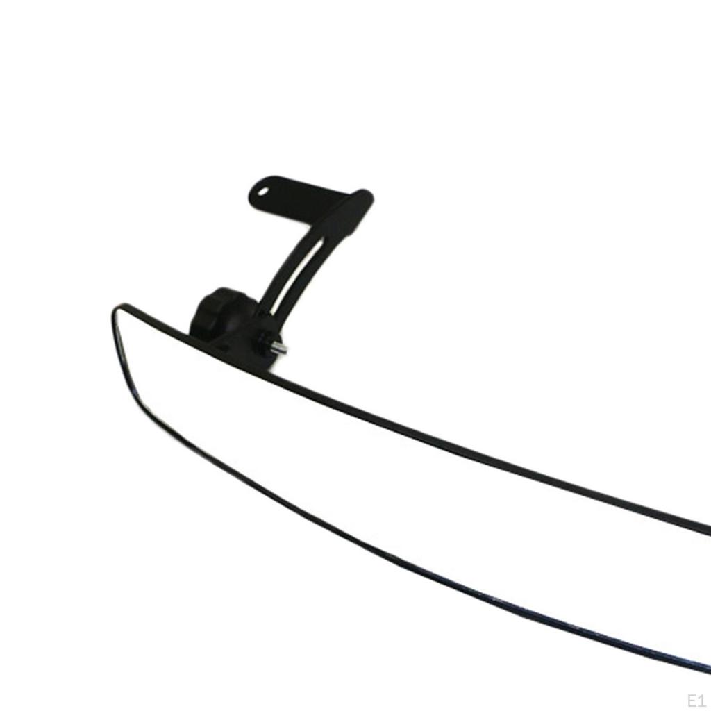 Black Golf Cart Rear View Mirror 180 Degree Panoramic Assembly Spare Parts Replaces