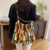 Niche design large-capacity underarm shoulder bag female personality Indian style fringed commuter messenger bag