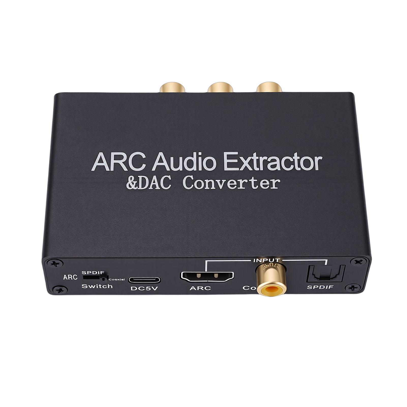 

HD ARC Sound Extractor 192KHz DAC Digital to Analog Converter for HDTV Speaker Amplifier Headphone