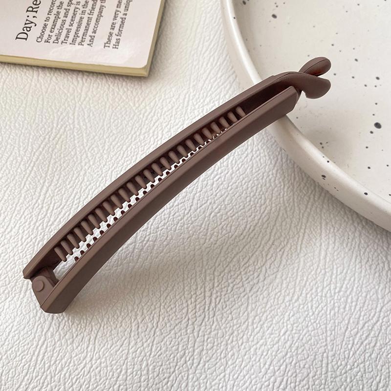 Versatile Frosted Banana Clips Elegant Ponytail Hairpin Simple Traceless Barrettes For Women Girls Fashion Hair Accessories Gift