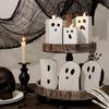 Wooden Candle Holder Base Christmas Party Gathering Decorative Atmosphere Candle Holder Table Aromatherapy Tea Light Craft Ornament