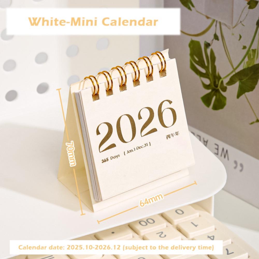 INS Mini 2026 Calendar Double Coil Portable Desk Calendar Calendar Ornaments New Year Gifts