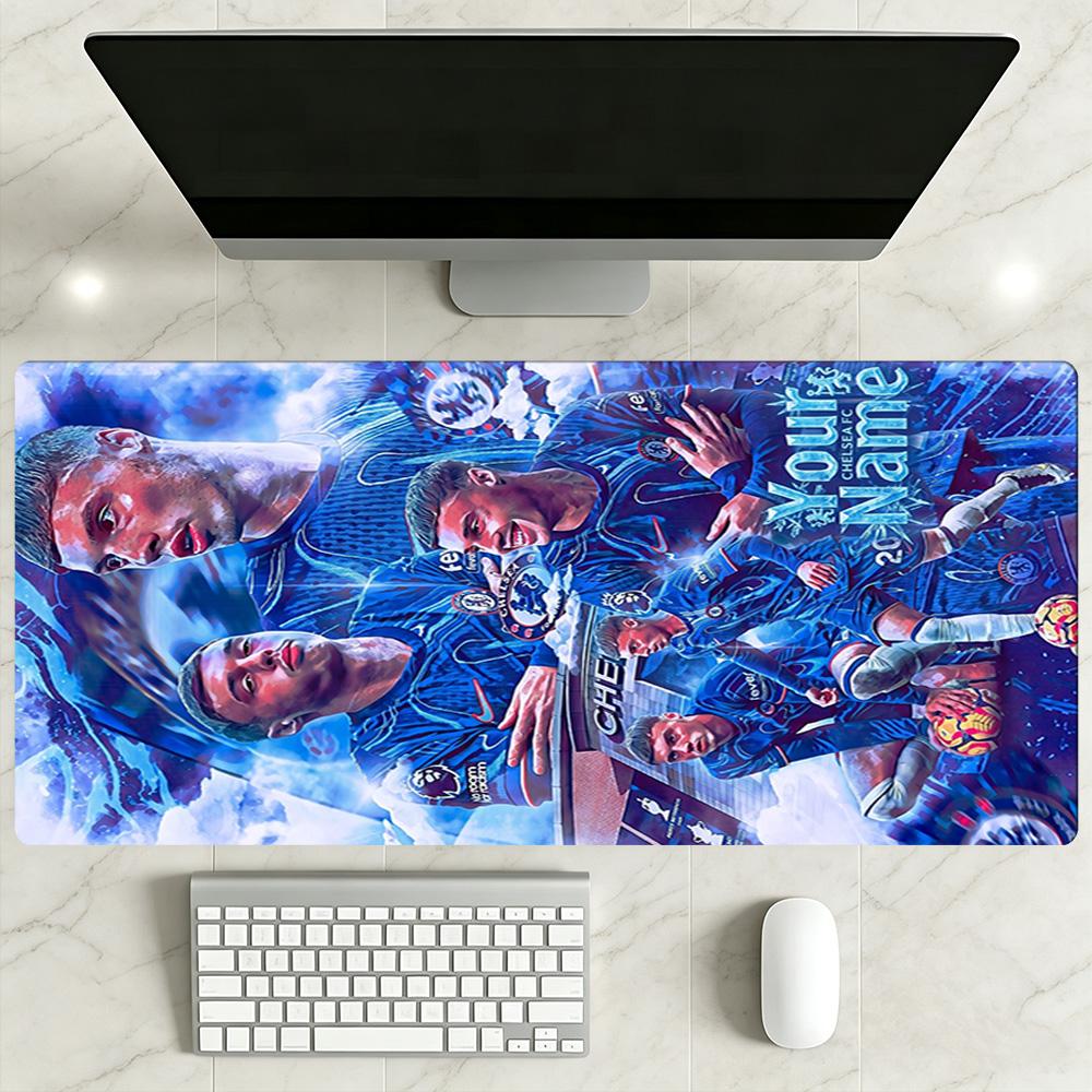 Chelsea Fc Football Player Customize Text Mouse Pad Gamer Mousepad Office Mouse Mats Non-Slip Rubber Base Office and Gaming Desk Decoration