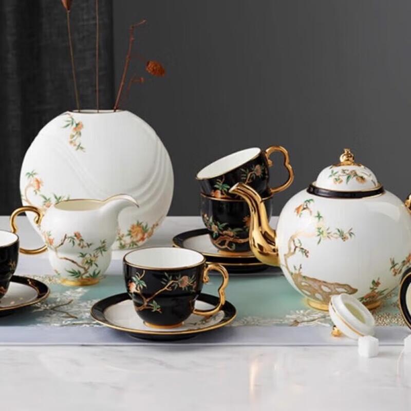 Yongfengyuan Pomegranate Garden Ceramic Coffee/Tea Set