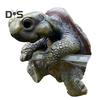 Turtle Figurine Flower Pot Vase Hugger Planter Hanging Climbing Tortoise Resin Animal Statue Sculpture Indoor Outdoor Garden Decoration Ornament