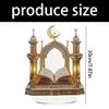 Islamic Eid Mubarak 2D Moon Castles and Quran Acrylic Table Sign Ornament for Ramadans Muslims Party Centerpieces Decors