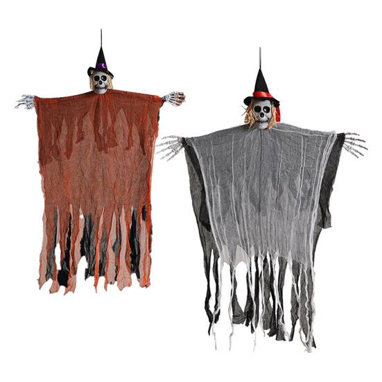 Halloweenská závěsná dekorace ducha Strašidelný létající duch lebky pro rekvizitu strašidelného domu Vnitřní Venkovní Veranda Dvůr Dekorace na strom