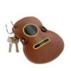 Embroidered Guitar Pick Storage Bag with Large Capacity Slots and Hanging Ornament