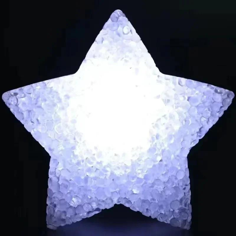 Star Handheld LED Light Cute Acrylic Star Shaped Night Light Anti-slip Band Light Lamp for Dance Performance Stage Photo Prop