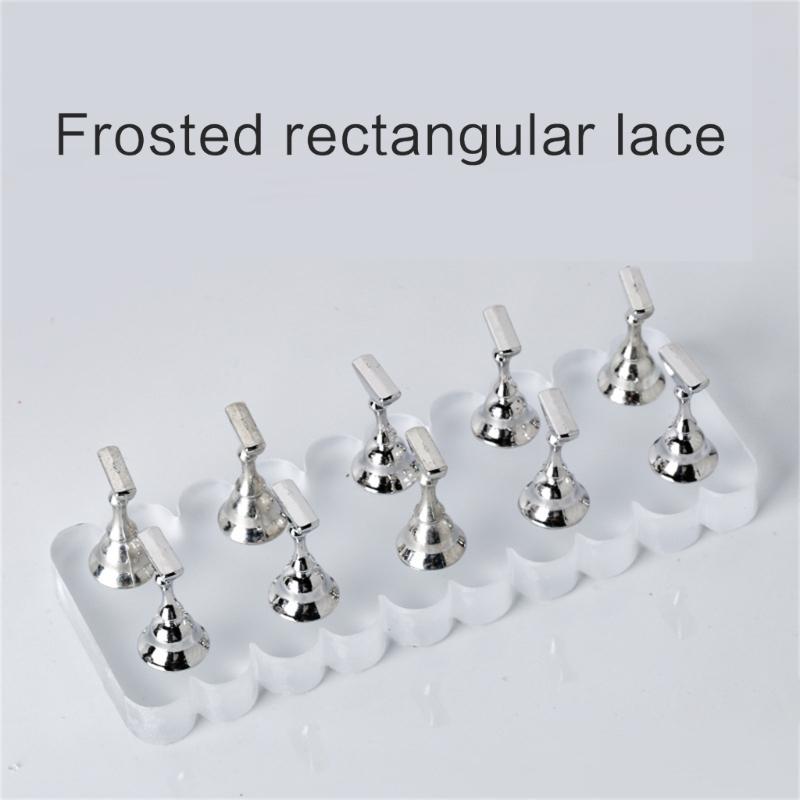 Durable Acrylic Nail Art Practice Stand Magnetic Fingernail Display Holder for False Nails