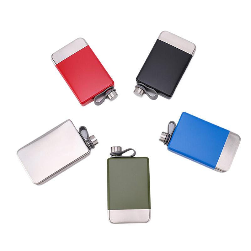 9oz Premium Tragbare Weinflasche Edelstahl Flachmann Kreative Flache Outdoor Spirituosenflasche Auslaufsicher Whiskey Flachmann