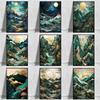 Gorgeous Emerald Gold Plant Landscape Prints Poster Canvas Painting Modern Wall Art Pictures Living Room Bedroom Home Decoration