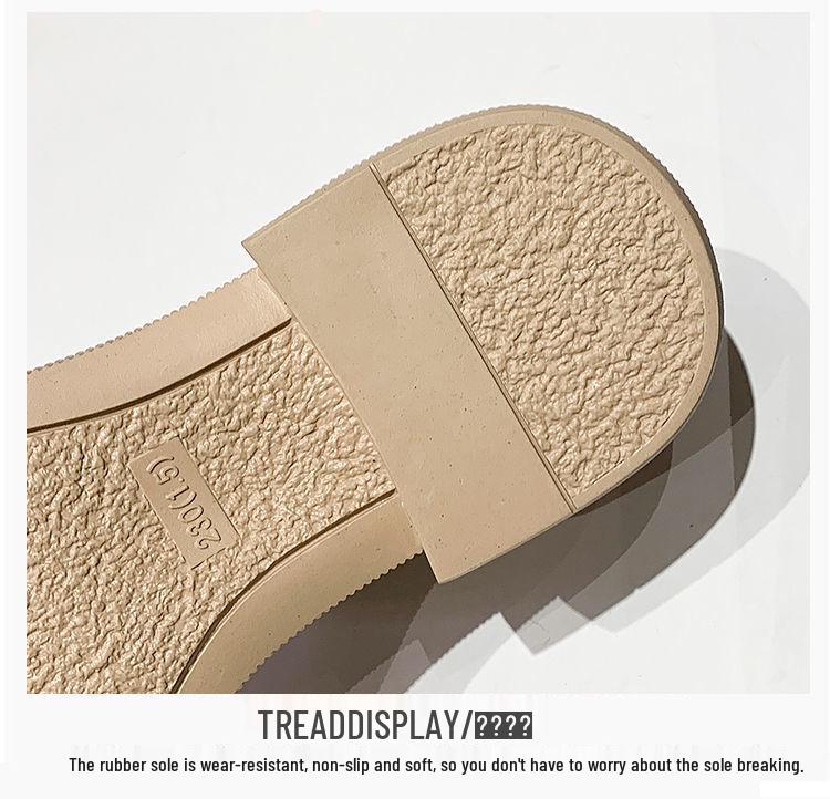 Women's 2024 Summer Mesh Closed-Toe Flat Sandals: Versatile Round-Toe Fishnet Mary Janes