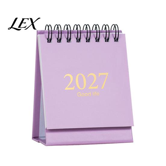 Professional Planning Calendar 2027-2028 Mini Standing Flip Desk Calendar, 18 Month Desktop Planner from Jan. Compact Monthly Organizer 2027